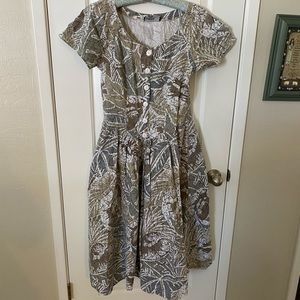 Vintage 90s Tropical Cotton Dress